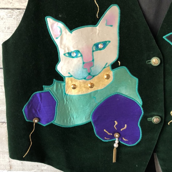 Funky velvet applique vest - Picture 3 of 6